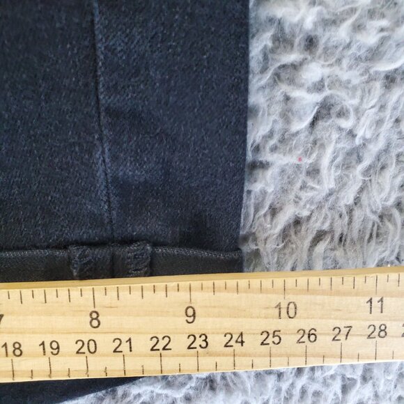 Talbots Shorts Women Size 12 Black Girlfriend Stretch Denim Cuffed - Picture 8 of 12